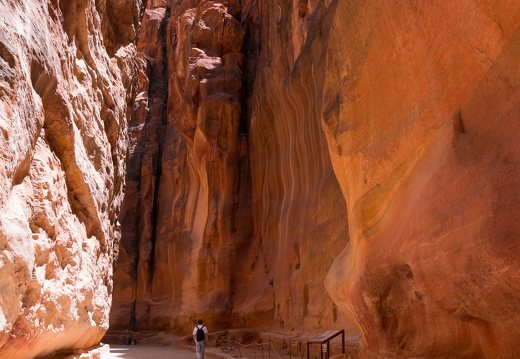 Petra · paved road in the Siq