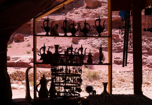 Petra · souvenir shop near Nabatean amphitheatre