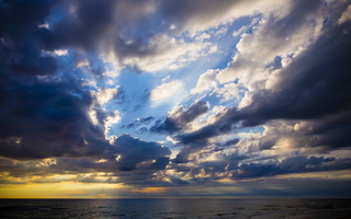 Juodkrantė · jūra, debesys, saulėlydis 4731