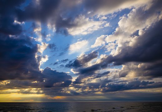 Juodkrantė · jūra, debesys, saulėlydis 4732