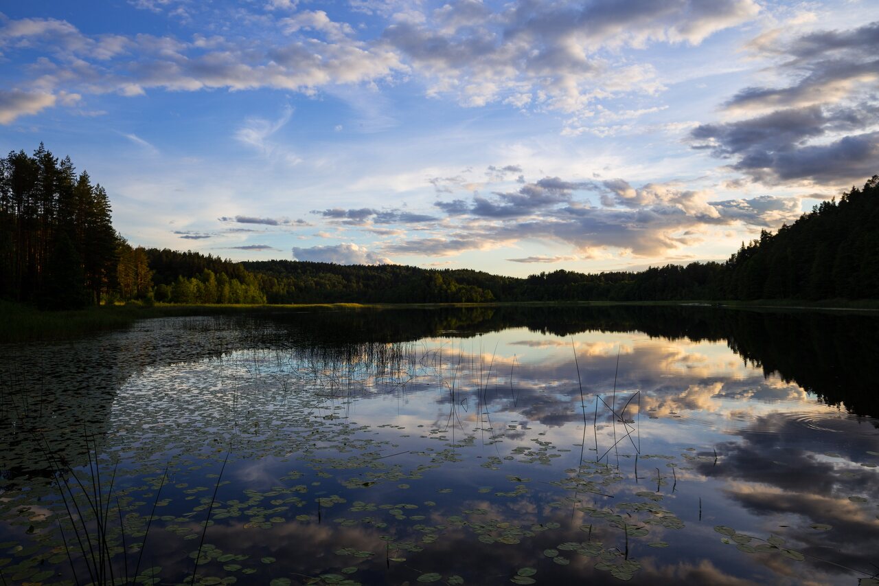 Sirvėtos parkas · Sėtikio ežeras, saulėlydis